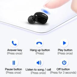 Fones de ouvido sem fio X9, compatível com Bluetooth 5.0, fone de ouvido esportivo, som estéreo intra-auricular, fones de ouvido - Image 2