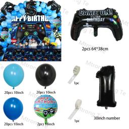 67 pçs número balões preto gamepad menino jogo na folha balão decorações da festa de aniversário crianças brinquedo jogo adereços jogo balão presente - Image 2