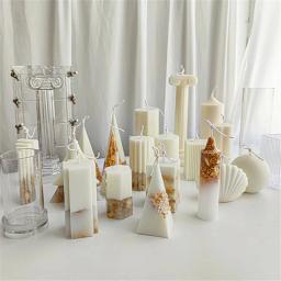 Diy forma geométrica acrílico vela molde ins net vermelho folha de ouro fragrância vela artesanal sabão decoração artesanato ferramenta - Image 2