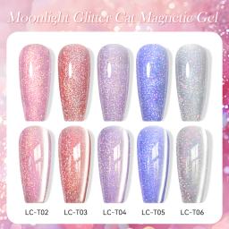 Lilycute Magnetic Gel Esmalte, Porcelana, Branco, Gato, Super Brilhante, Prata, Luar, Longa Duração, Soak Off, Verniz em Gel, 7ml - Image 5