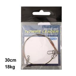 Steel Wire Leader Core Leash para uso em água salgada ou água doce, líder com Snap e Swivels, linha de pesca, 2pcs por pacote - Image 4