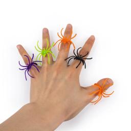 Anéis de plástico para crianças, anéis de Halloween, favores de festa, acessórios, adereços, coloridos, 20 PCs, 40 PCs, 60PCs - Image 5
