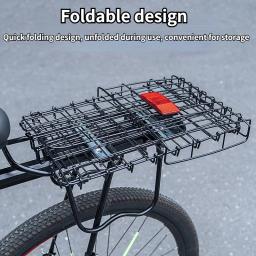 Cesta De Bicicleta Dobrável, Prateleira De Bicicleta De Montanha, Reflexivo Universal Vegetal Bike Acessórios - Image 1