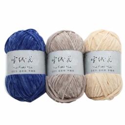 Fio De Lã De Veludo De Neve Para DIY, Fio De Crochê Quente Grosso, Boneca De Lenço De Camisola De Bebê De Tricô, Fio De Algodão De Malha De Mão, Bola 100g - Image 6