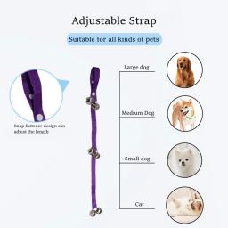 Durável treinamento do animal de estimação campainha corda cordão porta aviso sino guia cão pet treinamento sino suprimentos cão sino cordão universal - Image 6