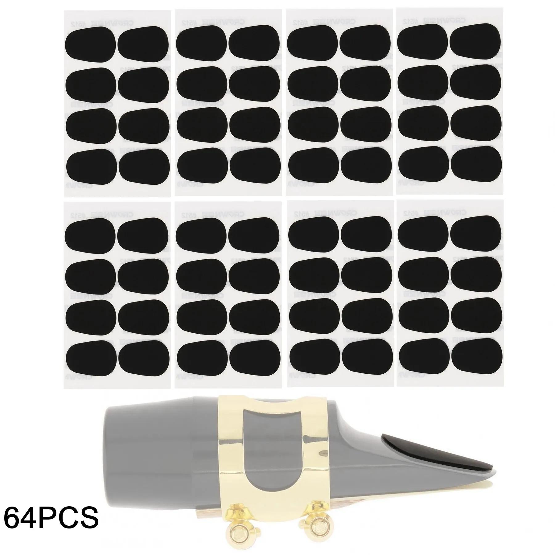 Padrão Silicone Saxofone Boquilha Almofadas, Sax Boquilha Patches Pads para Alto Tenor Clarinete, 64pcs, 0,8 milímetros - Image 1