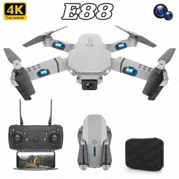 2024 novo e88 pro wifi fpv drone grande angular hd 4k 1080p câmera altura segurar rc dobrável quadcopter dron helicóptero brinquedos presente - Image 1