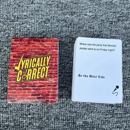 Hip Hop e R & B Music Trivia Card Game, Adult Game, Night Party, Family Gathering Board, Liricamente correto 90 e 2000 - Image 5