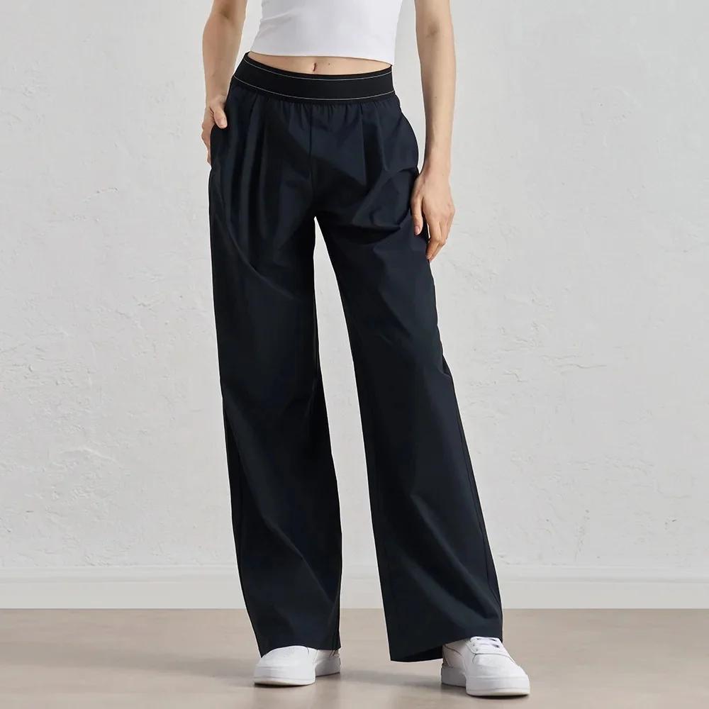 Primavera feminina solta emagrecimento fitness calças esportivas perna reta tecido perna larga calças casuais novo estilo da china continental - Image 1