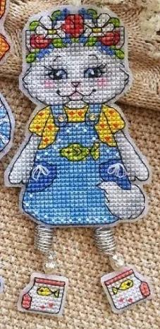 Plástico aida Cross Stitch Kit Pacote Saudação Bordado Contado Cross-Stitching Kits Kits Bordado ímã de geladeira 23 - Image 4