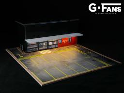 G fãs 1:64 modelos de diorama de carro com luz led miniaturas de estacionamento carro garagem diorama modelo diy nova caixa original - Image 1