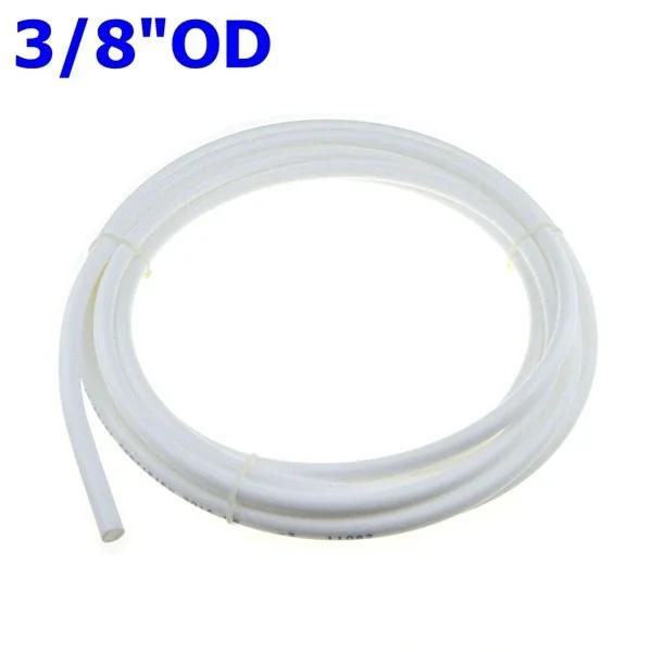Mangueira Flexível Branca de 1m para Osmose Reversa e Filtragem de Aquários - Tubo PE 1/4" e 3/8" OD