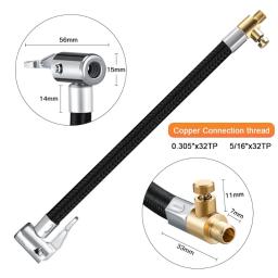 Pneu do carro inflator mangueira bomba de ar extensão tubo adaptador pode ser deflacionado mandril de ar bloqueio para motocicleta bicicleta pneu tubos infláveis - Image 4
