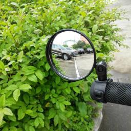 Rodada bicicleta auxiliar espelhos, 360 graus ajustável, grande ângulo espelho retrovisor, bicicleta guiador montagem, espelho convexo, S, L - Image 3