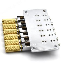 Metal Saddle Bridge para substituição do instrumento Musical, Headless Guitar Acessórios, 6 Cordas - Image 6