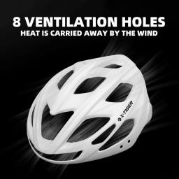 Capacete de ciclismo X-tiger com luz led para homens e mulheres, recarregável, para mountain bike e estrada - Image 3