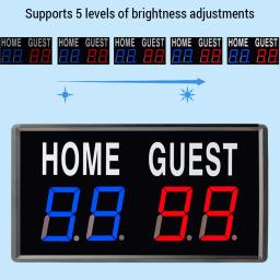 Placar eletrônico com controle remoto, LED de 4 dígitos, placar, fósforos, tênis de mesa, basquete, pingue-pongue, tênis de mesa - Image 3