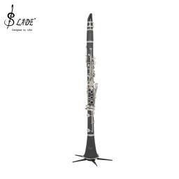 Slade portátil clarinete suporte preto dobrável suporte de metal suporte madeira instrumento musical acessórios colocação rack - Image 5