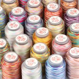 Fio Colorido Arco-íris para Costura, Suprimentos Artesanais, Linha de Bordado, Fazer Jóias, Acessórios de Vestuário DIY, 0.2mm, 3 Vertentes - Image 1