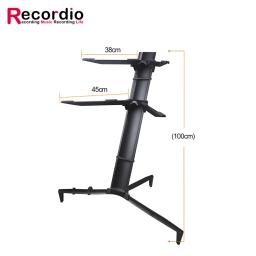 Suporte de teclado profissional com microfone para música, coluna de 2 camadas, liga de alumínio, GAZ-BS01 - Image 4