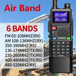 1/2 PCS Baofeng UV-5RH Multi Band Walkie Talkie 3800mAh Bluetooth Programação de telefone AM para UV-5R Rádio Ham de longo alcance - Image 1