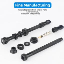 Válvula de pneu sem câmara de ar para bicicleta, válvulas presta de aro de carbono 40 50 65 80mm f/v, núcleo de latão removível com tampa para válvula de ar de bicicleta mtb - Image 3
