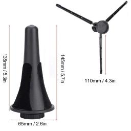 Suporte portátil preto do suporte do clarinete suporte dobrável metal 5-perna suporte do instrumento do vento acessório - Image 5