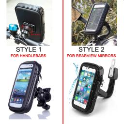 Acessórios separados! Suporte universal para celular de bicicleta e motocicleta, à prova d'água, bolso com zíper, montagem no guidão (não é um conjunto) - Image 5