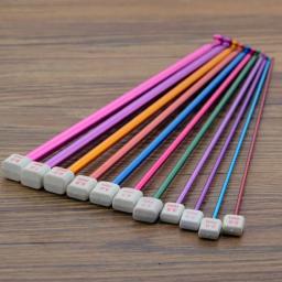Conjunto De Agulhas De Malha De Alumínio, Cores Sortidas, Ganchos Tunisinos e Afegãos, Kit De Ferramentas De Costura, DIY, 11 PCs - Image 5
