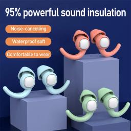 Soft Silicone Natação Tampões com Caixa, Redução de Ruído, Protetor de Orelha Dormir, Impermeável, Mini Sports Ear Plug, Mergulho, 1 Par - Image 1