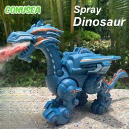Electric Spray Dragon Dinosaur para crianças, Dino, Atomize Fire, Walking, Shearing Head, Cool Light, Educational Puzzle Toys - Image 1