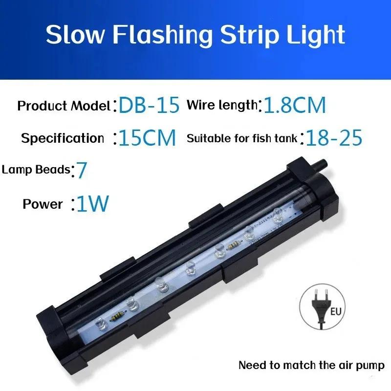 Colorido LED Bubble Light para aquário, tanque de peixes, lâmpada submersível, luzes LED subaquáticas à prova d'água, submersível - Image 1