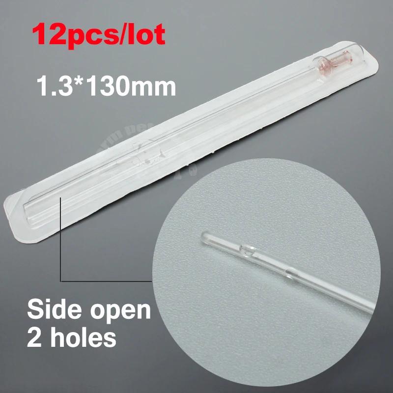 Cateter do gato de 12 pces sem cateteres urinários do estilete para o lado aberto 1.3mm da extremidade dos gatos aberto 1.0mm suprimentos veterinários - Image 1