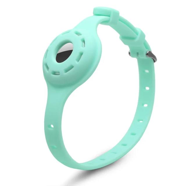 Coleira de Silicone Anti-Perda para Gato e Cão com Apple AirTag - Ajustável e Durável