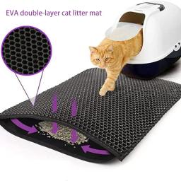 Tapete de areia impermeável para gatos com dupla camada, caixa de areia antiderrapante, cama lavável, limpa, nova - Image 1