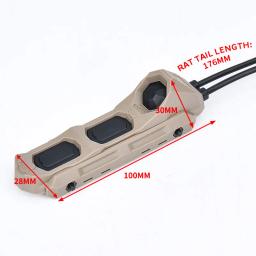 Airsoft axon interruptor de pressão dupla função botão remoto cauda para PEQ-15 DBAL-A2 m300 m600 lanterna arma interruptor luz mlok - Image 6