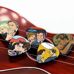 Acoustic Cartoon Guitar Paddles, Escolhas de guitarra acústica, Acessórios para Instrumentos Musicais, 0.46mm, 0.71mm, 1.0mm, Novo, 10pcs - Image 3