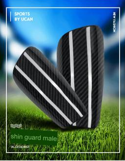 Ultra-Light Carbon Fiber Shin Guard, Jogador Leg Protector, Inserir Placa, Futebol, Gelo, Hóquei, Esportes, Bezerro - Image 5