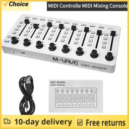 M-Vave SMC DJ Mixer controlador MIDI sem fio, Mixing Console, 8 Encoder Software Control, Conexão BT para Windows, Mac, iOS, Android - Image 1