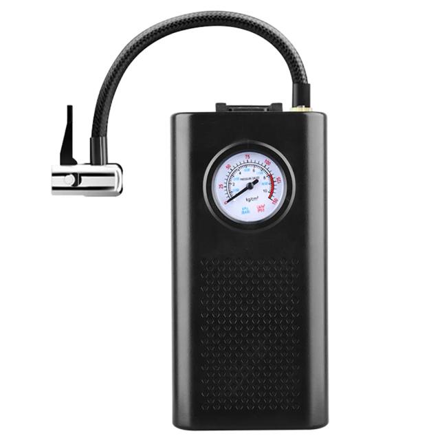 Compressor Elétrico Recarregável com Alta Precisão e Display LCD para Pneus - Bomba de Ar Portátil com Medidor de Pressão Digital