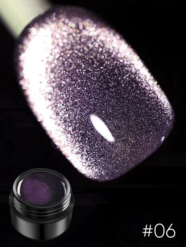 Cat Eye Gel e Cola para Unhas com Sucção Magnética: Acessórios Brilhantes para Nail Art em 6 Cores Fashionáveis