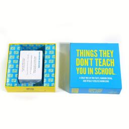Cartas Jogo de tabuleiro de Trivia Coisas, nós não te ensinamos na festa da escola, 400 respostas inesperadas - Image 3