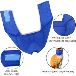 Máscara facial anti-mordida para gatos, focinhos respiráveis, capa protetora de nylon, banho grooming, anti-risco, ajudantes de groomer, suprimentos para animais - Image 2