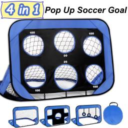 Rede de gol de futebol infantil pop up, 4 modos, 4 em 1, dobrável, interna e externa, para melhorar a precisão de passagem e tiro - Image 1