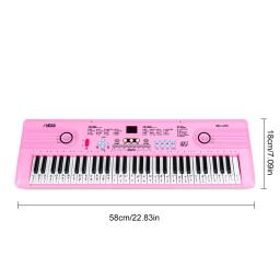Órgão Eletrônico com Microfone para Crianças, USB, Teclado Digital, Piano, Instrumento Musical, Brinquedo Elétrico, 61 Teclas - Image 6