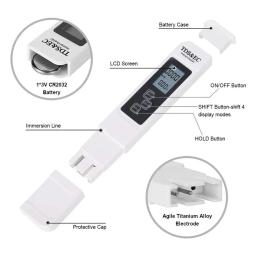 Profissional 3 em 1 água Tester, TDS CE Medidor de Temperatura, Digital LCD água Testing Pen, filtro de pureza, qualidade - Image 4