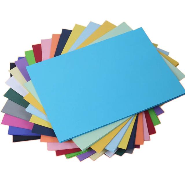 Papel Colorido A4 para Scrapbooking e Artesanato - 50 folhas de Cartão Fosco para Criação de Cartões DIY