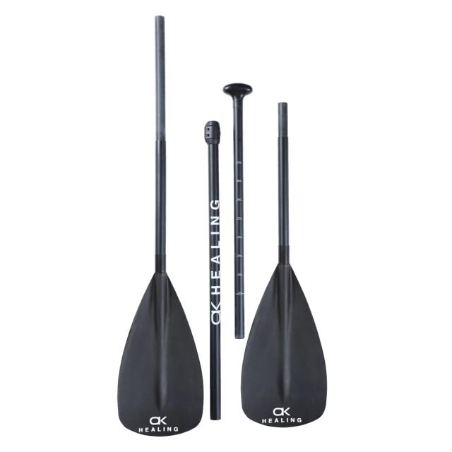 Paddle Dual Purpose para Surf e Remo com Eixo Ajustável de Fibra de Vidro - Ideal para Prancha, Caiaque e Stand Up Paddle em 4 Peças