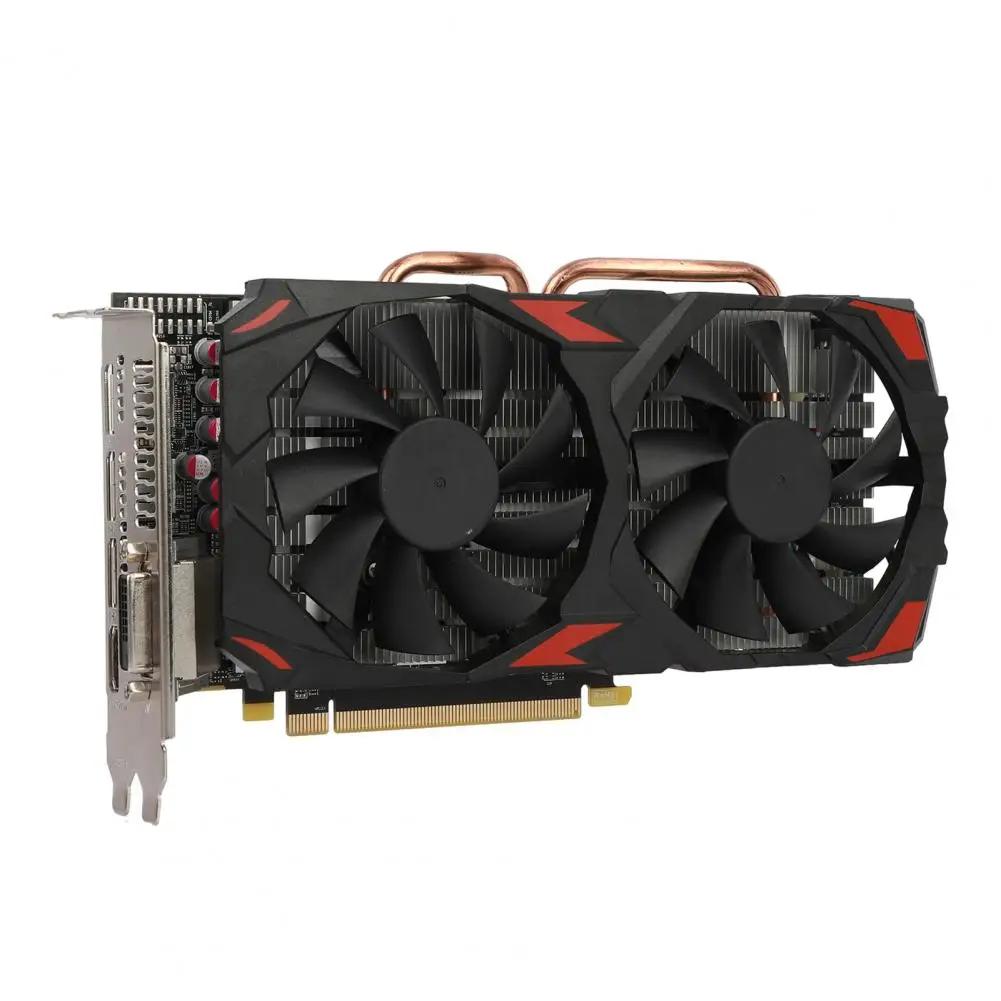 Nova placa gráfica rx580 ventilador de refrigeração duplo 8gb gddr5 256bit dissipação de calor eficiente memória de baixo ruído placa de jogos de vídeo - Image 1