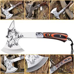 Multi-purpose machado afiada sobrevivência tomahawk machados de acampamento ao ar livre faca de desossar carne ossos ax ferramenta defensiva - Image 6